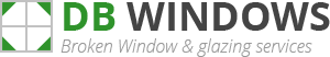 The Bookhams Broken Window Logo